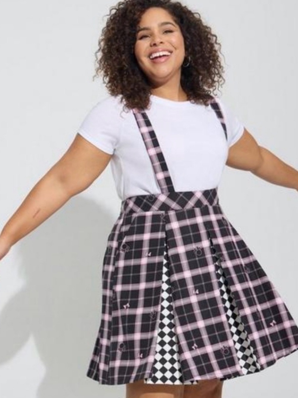 Torrid Plaid Minnie Mouse Skirtall